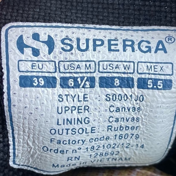 SUPERGA CLASSIC CANVAS SNEAKERS/WEDGE SHOES SIZE 8 - Picture 3 of 8